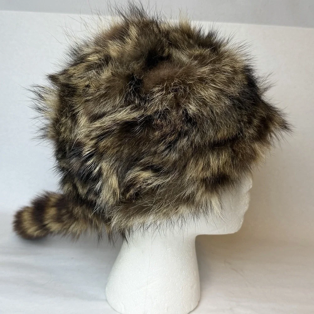 Natural Racoon Sides Fur Hat North King J.J Seifter & Sons Inc Union Made XL VGT